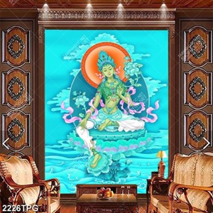 Tranh Tara xanh Bồ Tát chất lượng cao