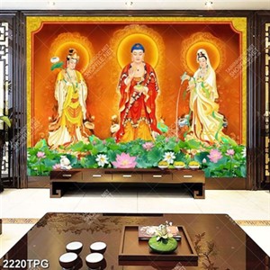 Tranh 2 Bồ Tát và Đức Phật chất lượng cao