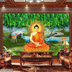 Tranh Phật Thích Ca dưới cây bồ đề