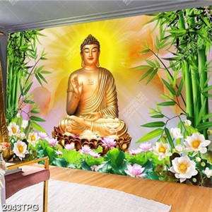 Tranh Phật A Di Đà đẹp chất lượng cao nền giả ngọc