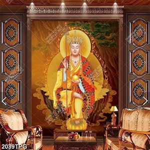 Tranh Địa Tạng Vương Bồ Tát in kính chất lượng cao