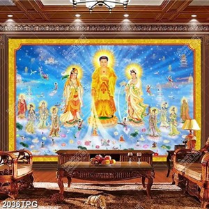 Tranh Tây Phương Tam Thánh file psd chất lượng