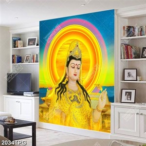 Tranh Phật Bà và chùa đẹp