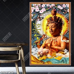 Tranh tượng Phật Quan Âm và thư pháp kinh Phật