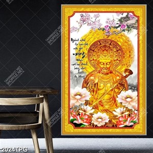 Tranh tượng Quan Âm mạ vàng đẹp