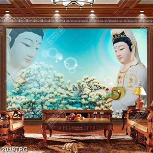 Tranh Phật Quan Âm trang trí phòng thờ đẹp