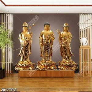 Tranh psd 3 tượng Tam Thánh chất lượng cao