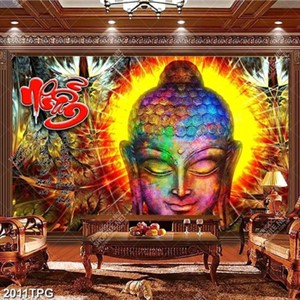 Tranh tượng điêu khắc Phật và thư pháp chưc Nhẫn