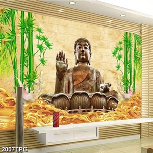 Tranh Phật A Di Đà nền tre đẹp nhất