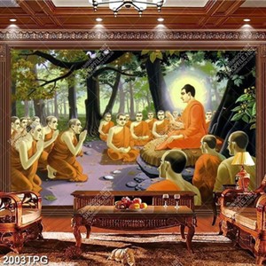 Tranh Phật Thích Ca dạy kinh