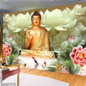 Tranh tượng Phật nền giả ngọc đẹp