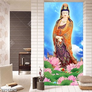 Tranh Quan Âm in kính chất lượng cao