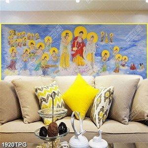 Tranh sơn dầu Tam Thánh đẹp