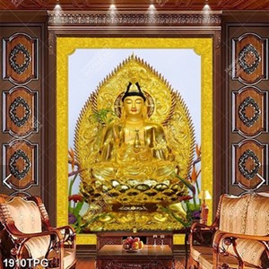 Tranh Phật Quan Âm mạ vàng đẹp