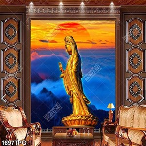 Tranh tượng Phật Bà mạ vàng đẹp