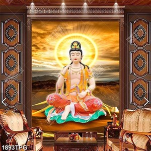 Tranh Bồ Tát trên núi