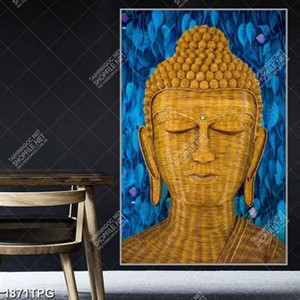 Tranh tượng Phật kết bằng nứa