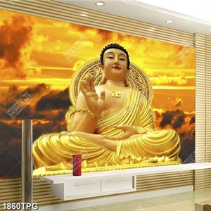 Tranh Phật A Di Đà in nét