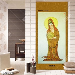 Tranh Phật Bà Quan Âm in kính đẹp