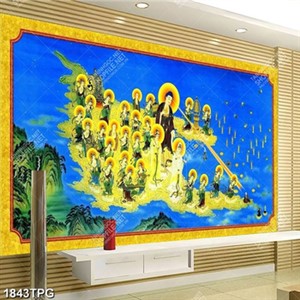 Tranh Tây Phương Tam Thánh siêu nét