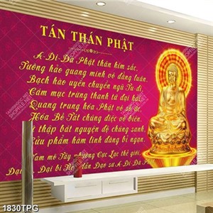 Tranh Tán Thán Phật file psd in khổ lớn