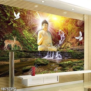 Tranh Tượng Phật A Di Đà trên núi
