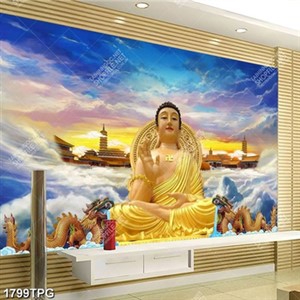 Tranh Phật đẹp in kính