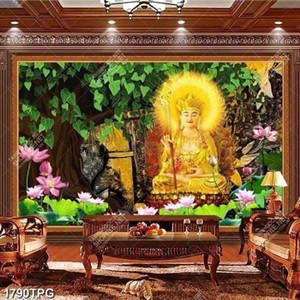 Tranh Địa Tạng Vương Bồ Tát và cây bồ đề