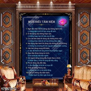 Tranh 10 điều niệm tâm file psd