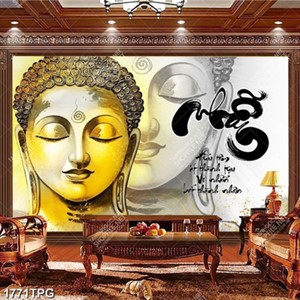 Tranh sơn dầu thư pháp chữ Nhẫn đẹp