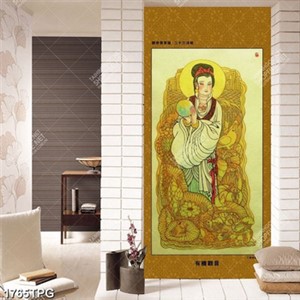 Tranh Bồ Tát treo tường in kính đẹp