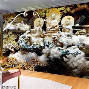 Tranh điêu khắc đá Tây Phương Tam Thánh đẹp nhất