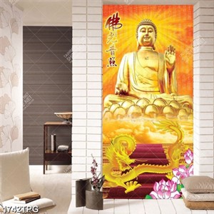 Tranh Phật A Di Đà trên núi mạ vàng đẹp nhất