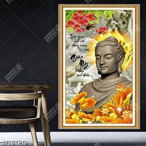Tranh Tượng Phật đẹp và câu đối thư pháp kinh Phật hay