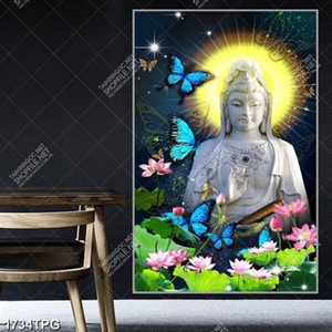 Tranh tượng Quan Thế Âm Bồ Tát file psd đẹp