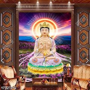 Tranh Quan Thế Âm Bồ Tát đẹp siêu nét