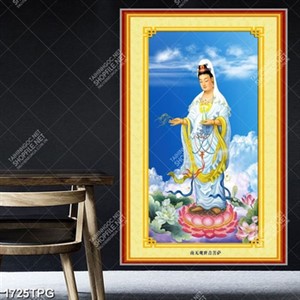 Tranh Phật Quan Âm từ bi hiển linh