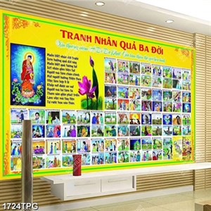 Tranh nhân quả 3 đời psd