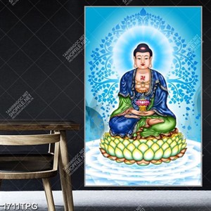 Tranh Phật Dược Sư in kính đẹp