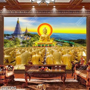 Tranh tượng Phật ở ngôi chùa trên núi