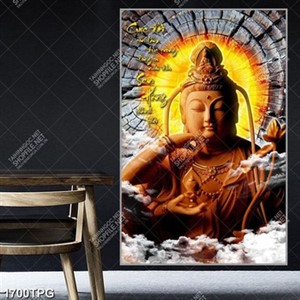 Tranh điêu khắc gỗ Phật Bà file gốc đẹp