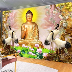 Tranh Phật và chim Hạc giả ngọc file psd