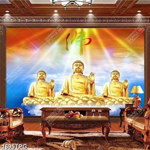 Tranh 3 tượng Phật A Di Đà file psd