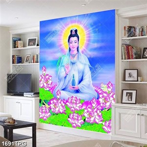 Tranh Phật Bà Quan Âm file psd đẹp