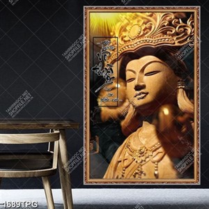 Tranh điêu khắc gỗ tượng Quan Âm Bồ Tát