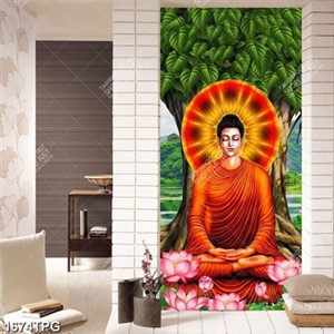 Tranh Phật Thích Ca và cây Bồ Đề kích thước cỡ lớn