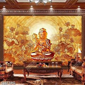 Tranh trúc chỉ Phật Quan Âm file psd