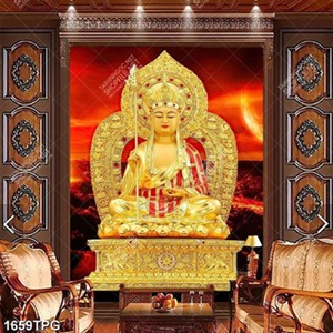 Tranh tượng Địa Tạng Vương Bồ Tát file gốc