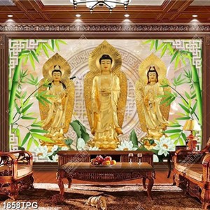 Tranh tượng mạ vàng nền trúc đẹp