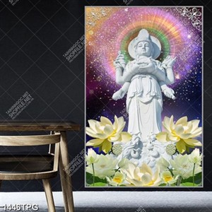 Tranh thờ trúc chỉ Phật Thích Ca